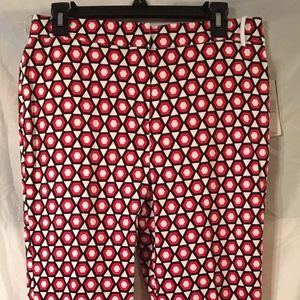NWT Red, white &black Savvy by Rafael pants sz 10